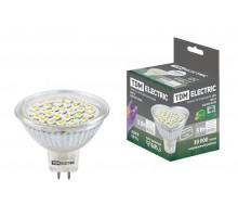 Лампа светодиодная LED 5Вт GU5.3 220В 4000К MR16 SMD отражатель (рефлектор)  SQ0340-0028  TDM