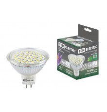 Лампа светодиодная LED 5Вт GU5.3 220В 4000К MR16 SMD отражатель (рефлектор)  SQ0340-0028  TDM