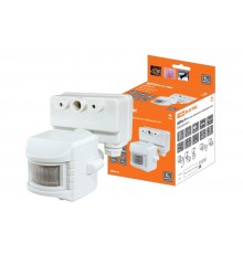 Датчик движения ДДПр-01 (белый) 1100Вт, 5-480с, 12м, 5+Лк, 120гр, IP44,  SQ0324-0014  TDM