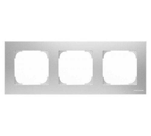 Рамка 3-постовая, серия SKY, цвет серебристый алюминий2CLA857300A1301 ABB