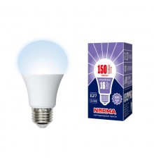 Лампа светодиодная LED-A60-16W/DW/E27/FR/NR LED. "груша" матовая. Серия Norma. 6500K  UL-00004025  Volpe