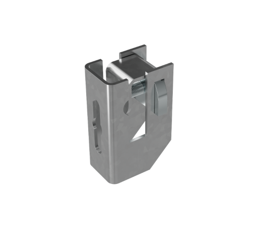 Скоба держатель для прутка D6-8 мм и полосы до 60х8 мм с болтом М8х25 TD  SDPP-BT8-25 TD  КМ - профиль