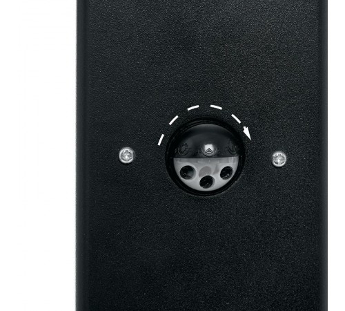 Светильник садово-парковый с датчиком освещенности/движения, 230V E27, DH0207, черный (столб)  11683  FERON