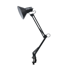 Светильник настольный под лампу СНС-13Ч на струбцине 60Вт E27 ЧЕРНЫЙ (коробка)  4690612012735  IN HOME