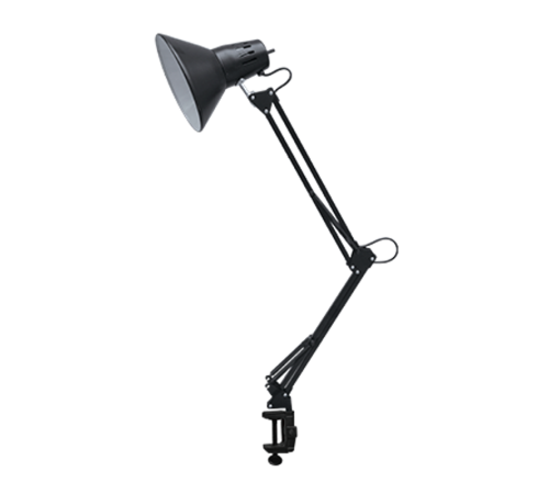 Светильник настольный под лампу СНС-13Ч на струбцине 60Вт E27 ЧЕРНЫЙ (коробка)  4690612012735  IN HOME