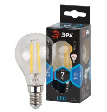 Лампа светодиодная F-LED P45-7W-840-E14 (филамент, шар, 7Вт, нейтр, E14)  Б0027947  ЭРА