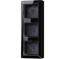 Коробка для накладного монтажа 3-кратная; чёрный  AS583ASW  Jung