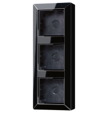 Коробка для накладного монтажа 3-кратная; чёрный  AS583ASW  Jung