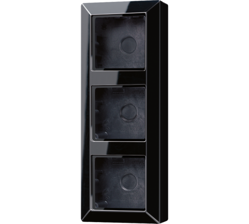 Коробка для накладного монтажа 3-кратная; чёрный  AS583ASW  Jung