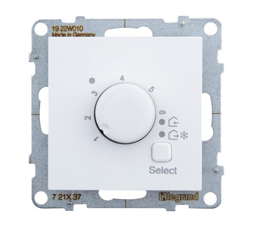 SUNO Термостат для теплых полов с датчиком.16А 250В. Винтовые зажимы. Цвет "Белый"  721137  Legrand