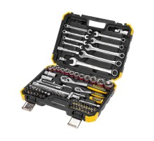 Набор инструментов, 1/2, 1/4, CrV, пластиковый кейс, 82 предмета  KR-66-6682  Kranz