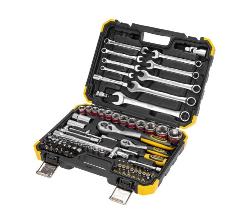 Набор инструментов, 1/2, 1/4, CrV, пластиковый кейс, 82 предмета  KR-66-6682  Kranz