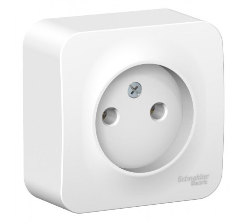 Blanca Белый О/У с монтажной пластиной Розетка без заземления без шторок 16А, 250В  BLNRA000121  SE