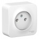 Blanca Белый О/У с монтажной пластиной Розетка без заземления без шторок 16А, 250В  BLNRA000121  SE