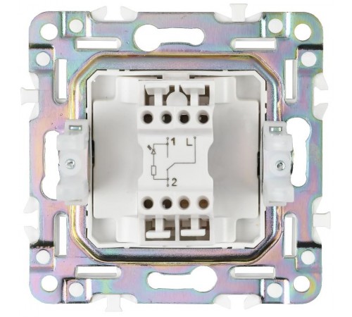SKANDY Выключатель 1-клавишный проходной 10А SK-V02B бежевый  SK-V12-0-10-K10  IEK