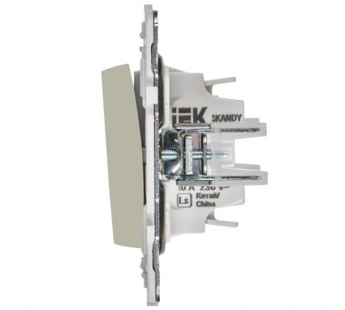 SKANDY Выключатель 1-клавишный проходной 10А SK-V02B бежевый  SK-V12-0-10-K10  IEK