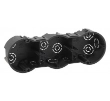 Коробка установочная КУТ 3-х местная 212х70х45мм для твердых стен саморез. IP20 (45/900)  Б0047214  ЭРА