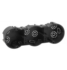 Коробка установочная КУТ 3-х местная 212х70х45мм для твердых стен саморез. IP20 (45/900)  Б0047214  ЭРА