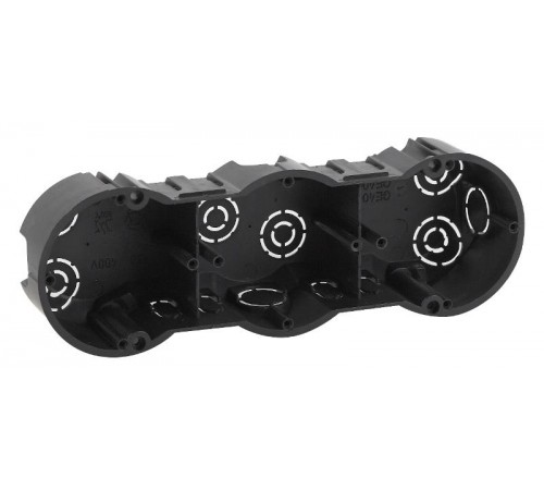 Коробка установочная КУТ 3-х местная 212х70х45мм для твердых стен саморез. IP20 (45/900)  Б0047214  ЭРА