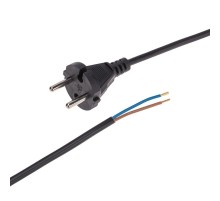 Шнур электрический с вилкой ПВС 2х0,75 мм2 5м (черный)  11-1301  REXANT
