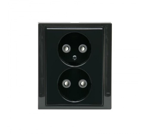 Розетка Double Shuko 16А 230В, без заземления, Impressivo, антрацит  302UJ-81   2TKA00000339  ABB