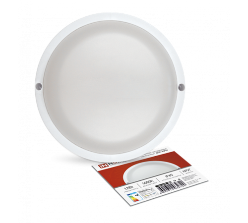 Светильник светодиодный пылевлагозащищенный для ЖКХ СПП-КРУГ 12Вт 230В 4000К 960Лм IP65  4690612034720  IN HOME