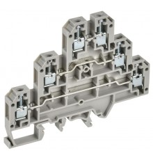 Колодка клеммная CTS-ML 3 ур. 2,5мм2 серая  YCT13-00-3-K03-002  IEK