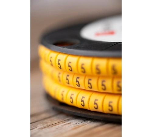 Маркер-кабельный 4,0кв.мм "5" (500шт.) (ЕС-2) EKF PROxima  plc-KM-4-5  EKF