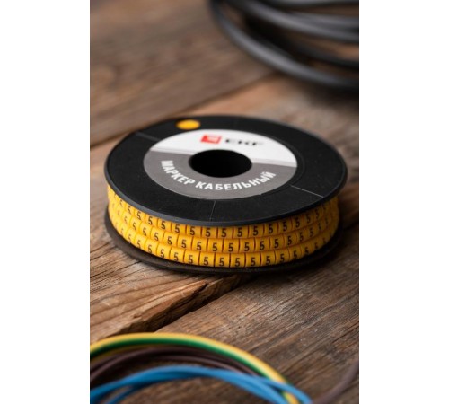 Маркер-кабельный 4,0кв.мм "5" (500шт.) (ЕС-2) EKF PROxima  plc-KM-4-5  EKF