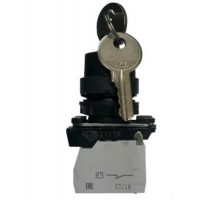 КПЕ 2120 -К УХЛ3, чёрный, 2но+0нз, ключ на 3 положения с фиксацией, IP40, переключатель  (ЭТ)   ET012442  Электротехник