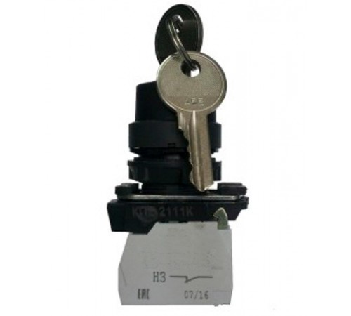 КПЕ 2120 -К УХЛ3, чёрный, 2но+0нз, ключ на 3 положения с фиксацией, IP40, переключатель  (ЭТ)   ET012442  Электротехник