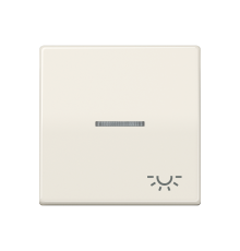 Клавиша для выключателя с окошком для подсветки и символом "свет"; слоновая кость AS591KO5L Jung