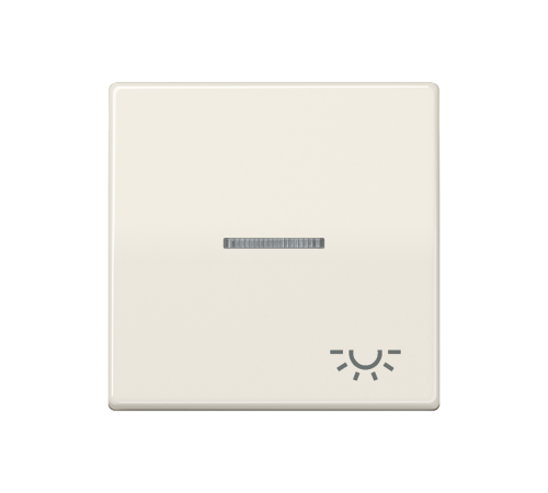 Клавиша для выключателя с окошком для подсветки и символом "свет"; слоновая кость AS591KO5L Jung