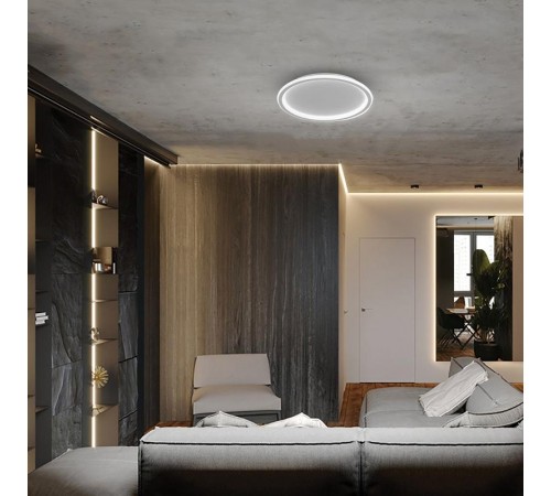 Светильник светодиодный управляемый с пультом 80W, Max. 5600Lum, 3000К-6500K, IP20, белый AL5800 RING  41556  FERON