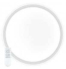 Светильник светодиодный управляемый с пультом 100W, Max. 7000Lum, 3000К-6500K, IP20, белый AL5800 RING  41558  FERON