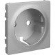 Valena LIFE Алюминий Накладка розетки с/з  755202  Legrand