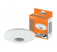 Датчик движения ДДП-05 2000Вт, 10-900с, 6м , 3+Лк, 120(сбоку)+360(сверху)гр IP20,  SQ0324-0031  TDM