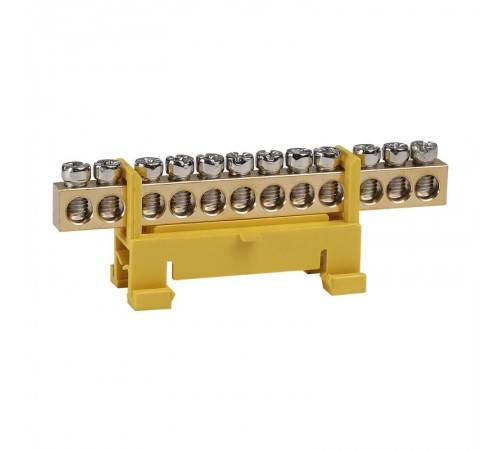 Шина нулевая тип Стойка OptiKit  BB-S-PE-DIN-12-6х9 желтый  277834  КЭАЗ