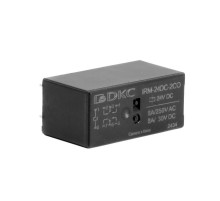 Реле миниатюрное низкопрофильное, 2CO, ком. ток 8А, AgSnO2, напряжение 115V AC  IRM-115AC-2CO  DKC