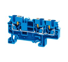 Клемма с 3-мя контактами push-in OptiClip СP-4-TRIPLET-I-BU-синий  331849  КЭАЗ
