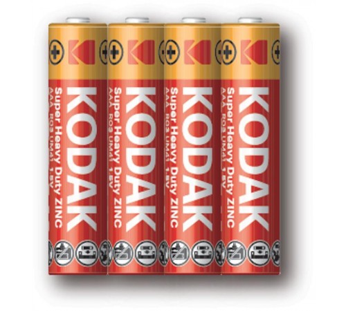 Батарейки  R03-4S SUPER HEAVY DUTY Zinc [K3AHZ 4S] (40/200/57600)  Б0005139  Kodak
