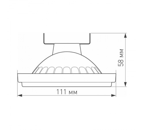 Лампа светодиодная AR111-UNIT-G53-15W- Day4000 (WH, 24 deg, 12V)  026886  Arlight