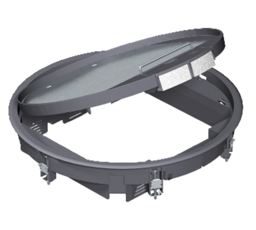 Лючок GESR9U (универсальный) 12xModul45 (для 3xUT4, полиамид, бежевый)  7405482  OBO Bettermann