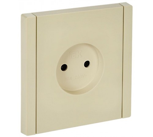 FORTE&PIANO Розетка без заземления, без шторок в/к 10А FP418 ваниль  FP-R10-10-K10  IEK