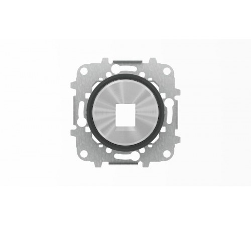 Накладка для 1-го суппорта/разъёма типа 2017... или 2018..., со стальным суппортом, серия SKY Moon, кольцо чёрное стекло2CLA861810A1501 ABB