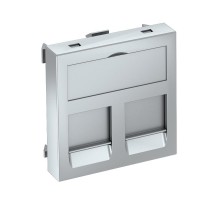 Корпус компьютерной розетки Modul45 тип B (прямой) 45x45 мм (серебристый) (DTG-2B AL1)  6119212  OBO Bettermann