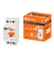 Выключатель дифференциальный (УЗО) ВД1-63 2п 63А 100мА тип A  SQ0203-0081  TDM