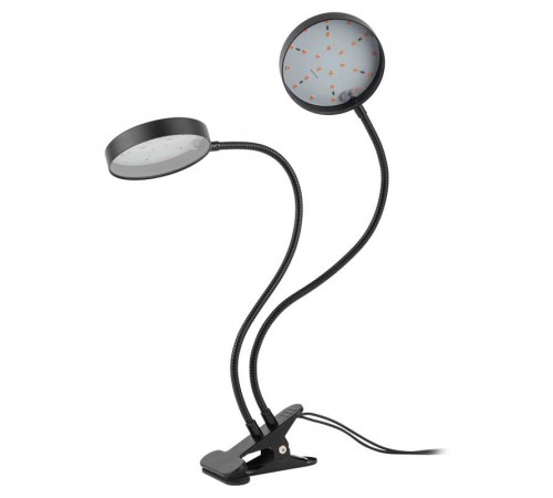 Светильник для растений на прищепке FITO-20W-АLED-R красно-синего спектра 20 Вт черный  Б0053290  ЭРА