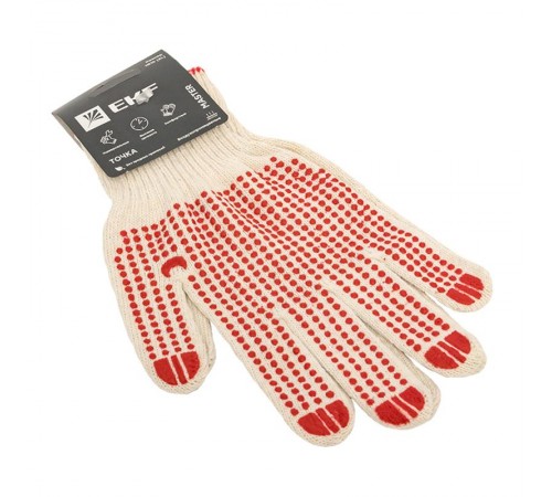 Перчатки рабочие ТОЧКА с ПВХ-покрытием (10 класс, 9 разм) EKF Master  pe10ct-9-mas  EKF