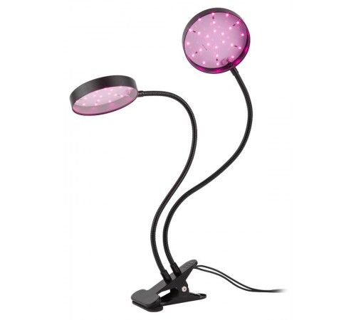 Светильник для растений на прищепке FITO-20W-АLED-R красно-синего спектра 20 Вт черный  Б0053290  ЭРА